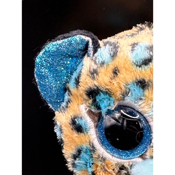 Ty Beanie Boo Cobalt Leopard Plush Stuffed Animal 6" Blue & Tan Spotted Toy - Picture 10 of 14